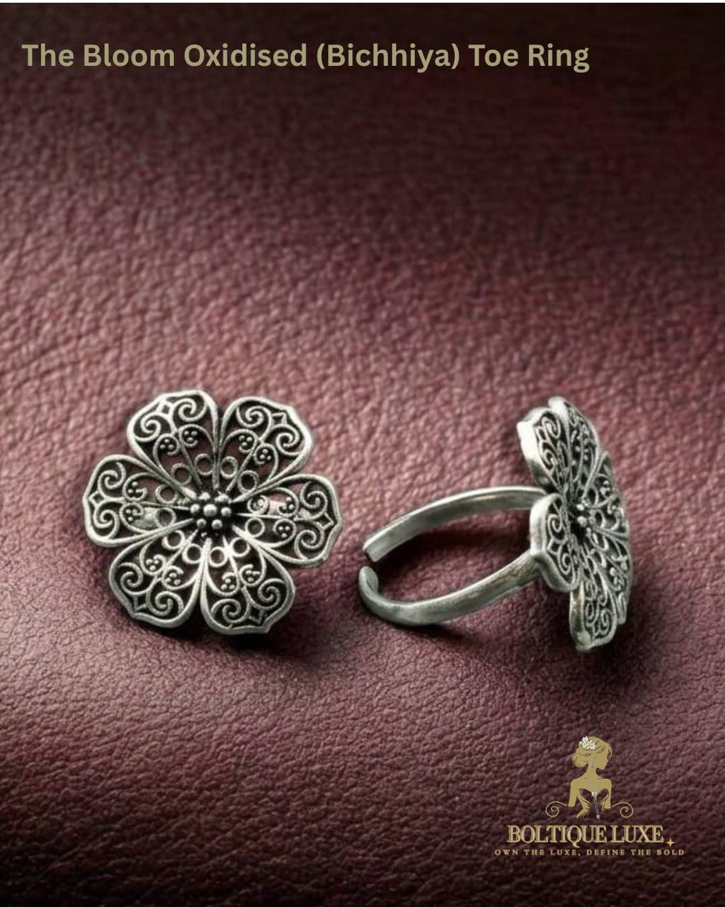 Bloom Oxidised (Bichhiya) Toe Ring
