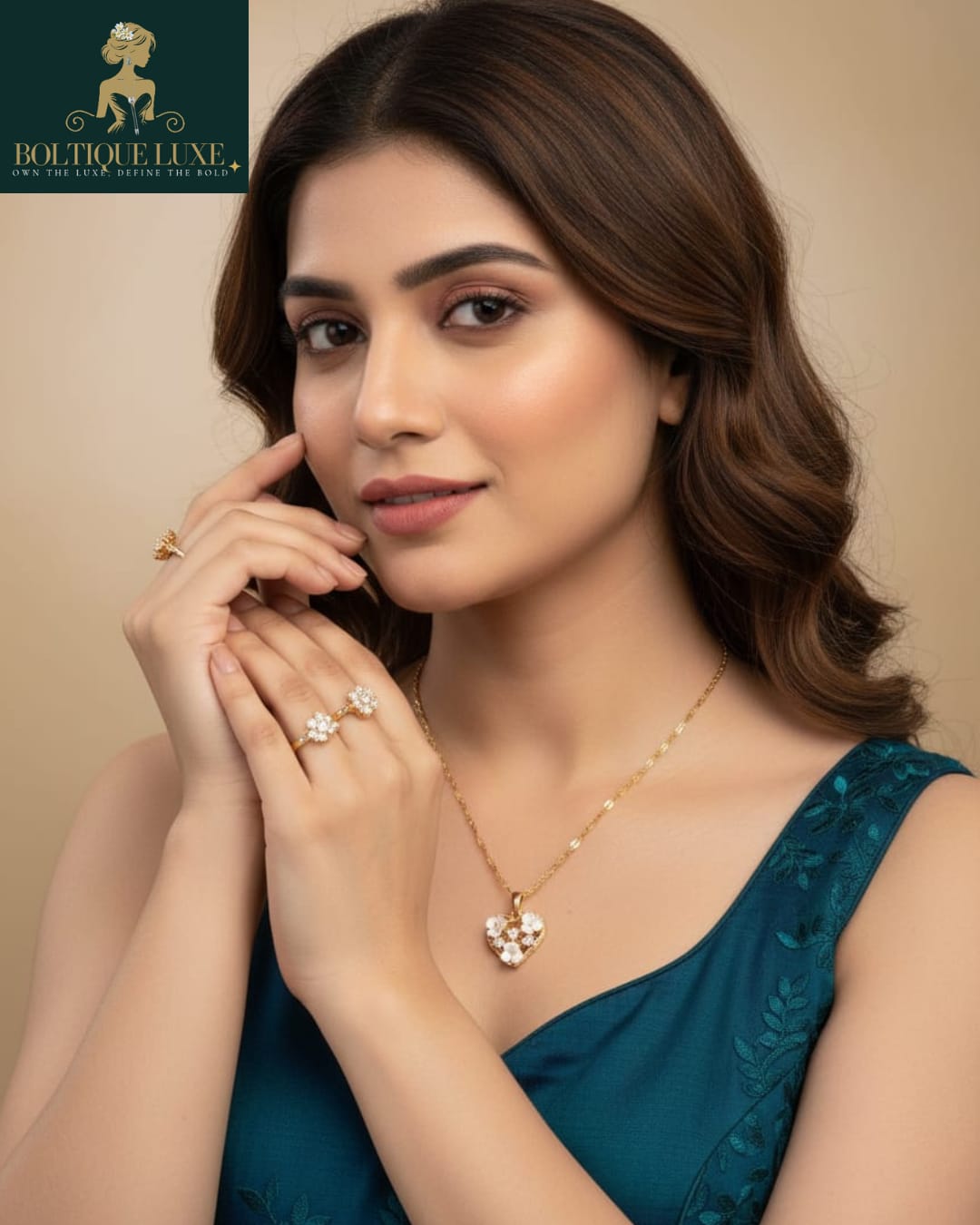 BLOSSOM HEART PENDANT (MRP Rs.699 OFFER PRICE Rs.499/-)