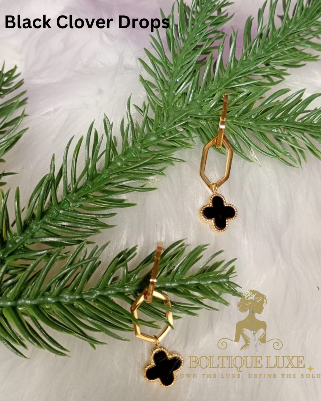 THE BLACK CLOVER DROPS EARRING (MRP Rs.799/- Offer Price Rs. 499/-)