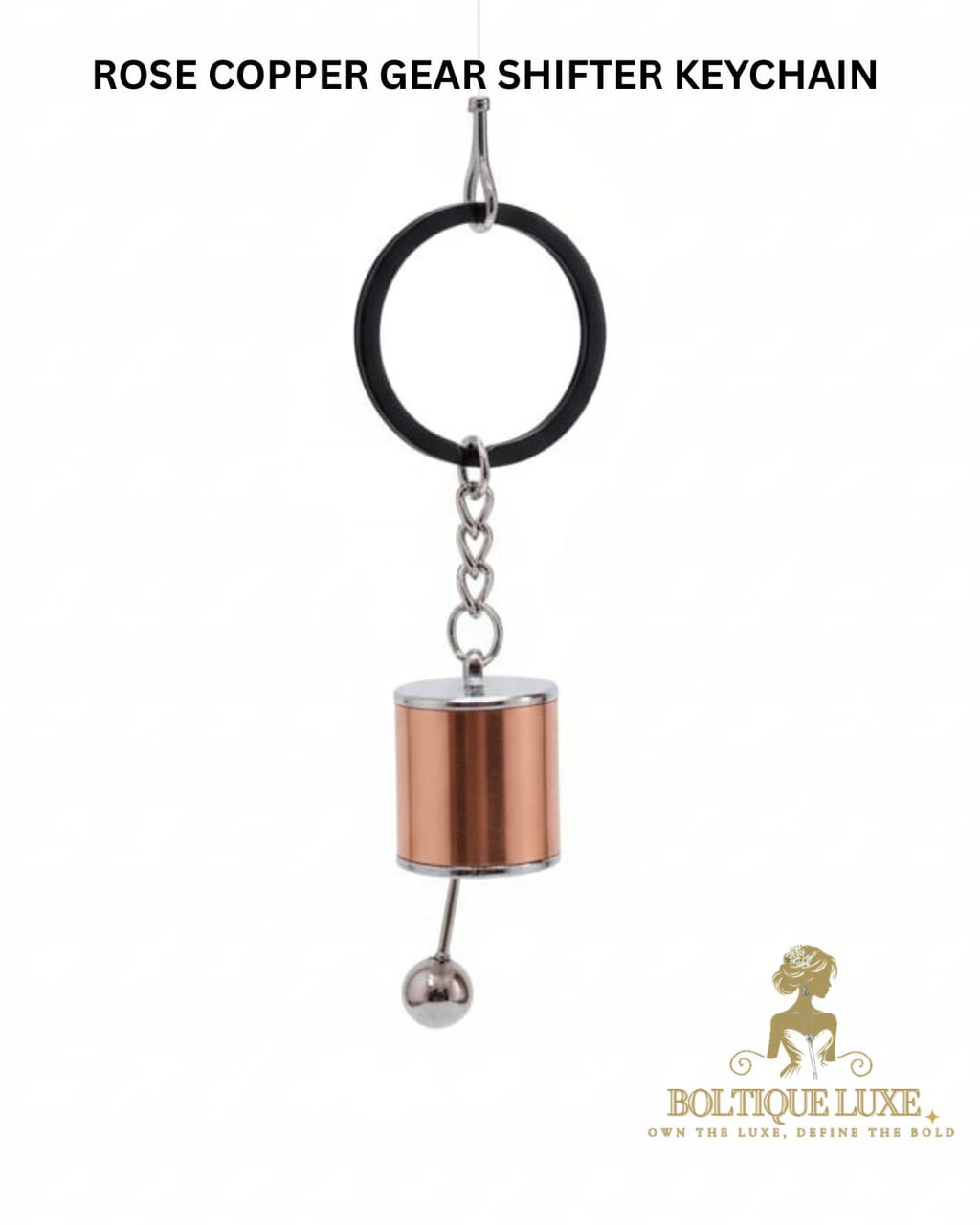 Rose Copper Gear Shifter Keychains