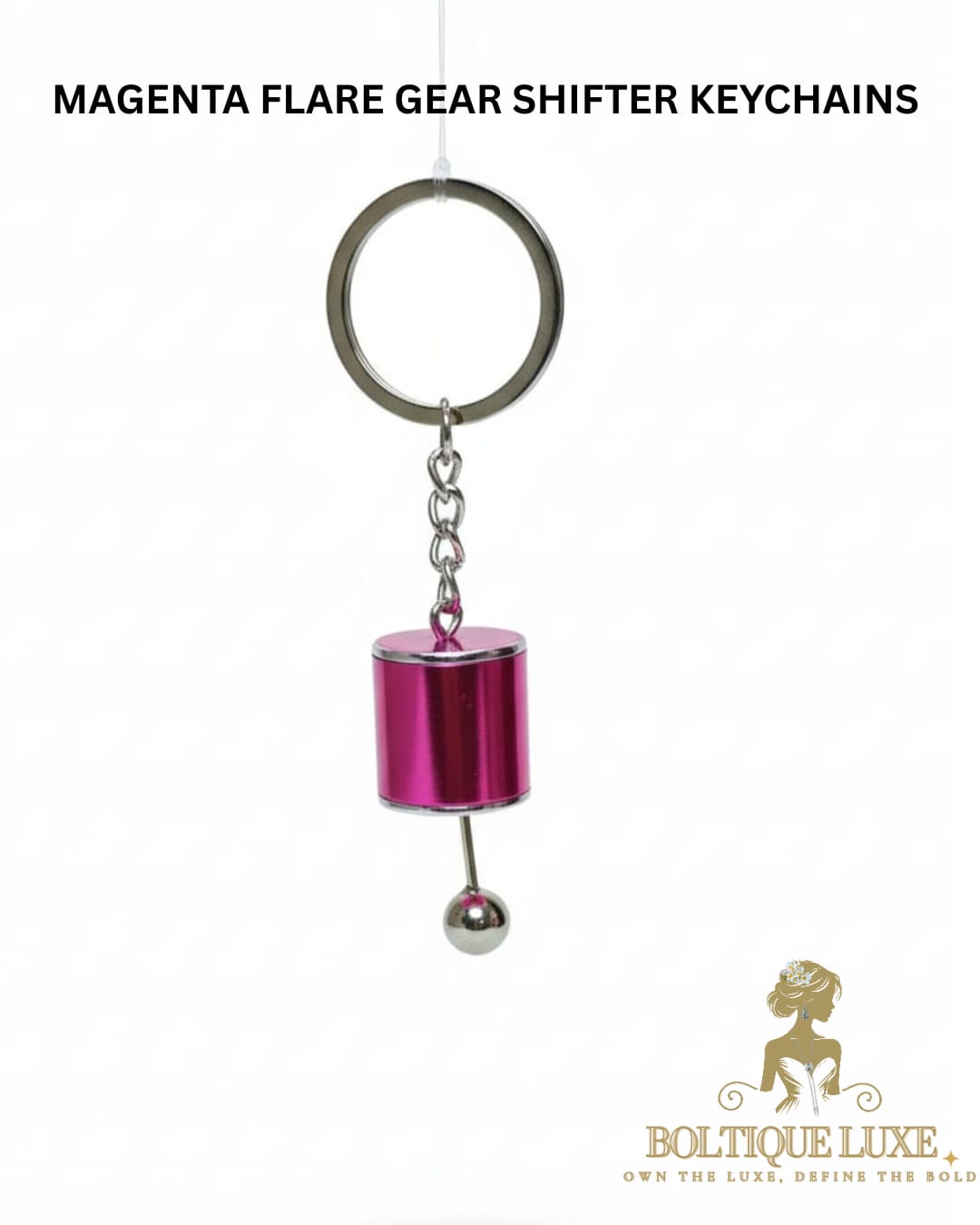 MAGENTA FLARE GEAR SHIFTER KEYCHAINS
