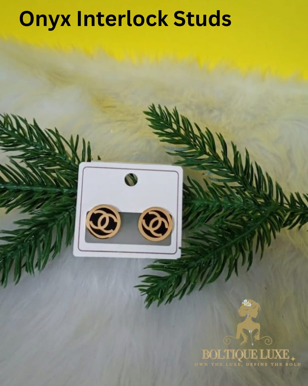 Onyx Interlock Studs ( MRP Rs.299/- Offer Price Rs.149/-)