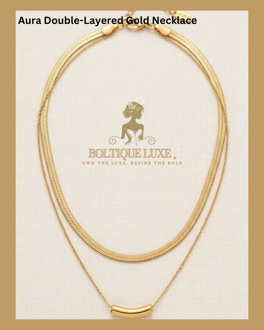 Aura Double-Layered Gold Necklace