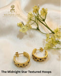 The Midnight Star Textured Hoops