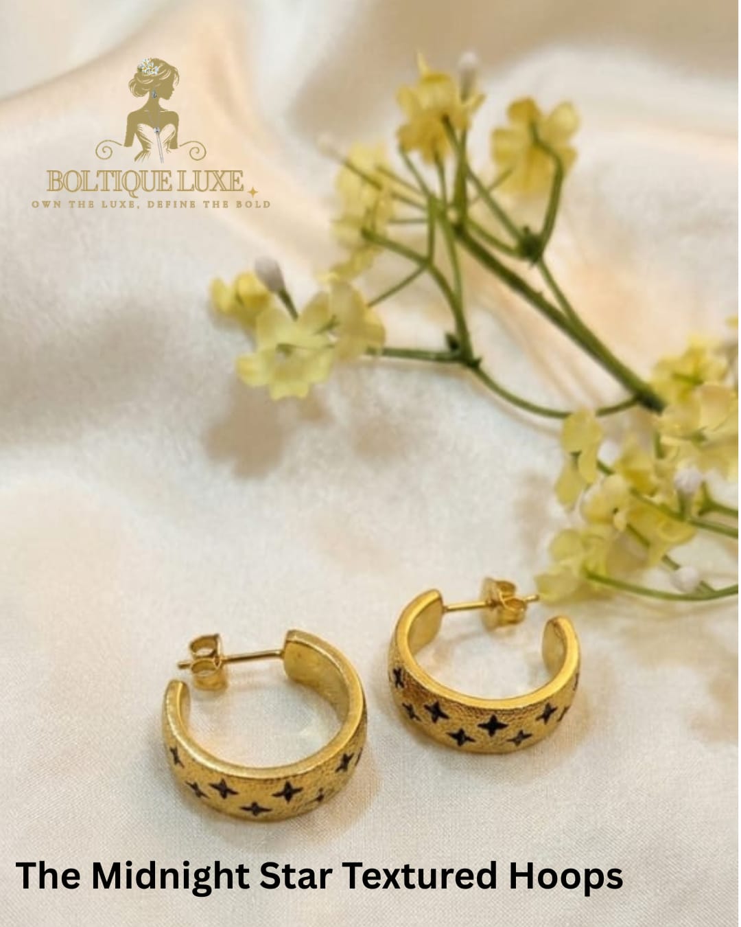 The Midnight Star Textured Hoops