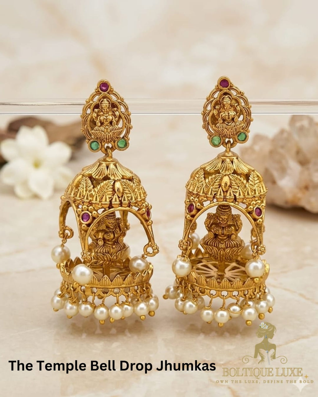 The Temple Bell Drop Jhumkas (Devi)