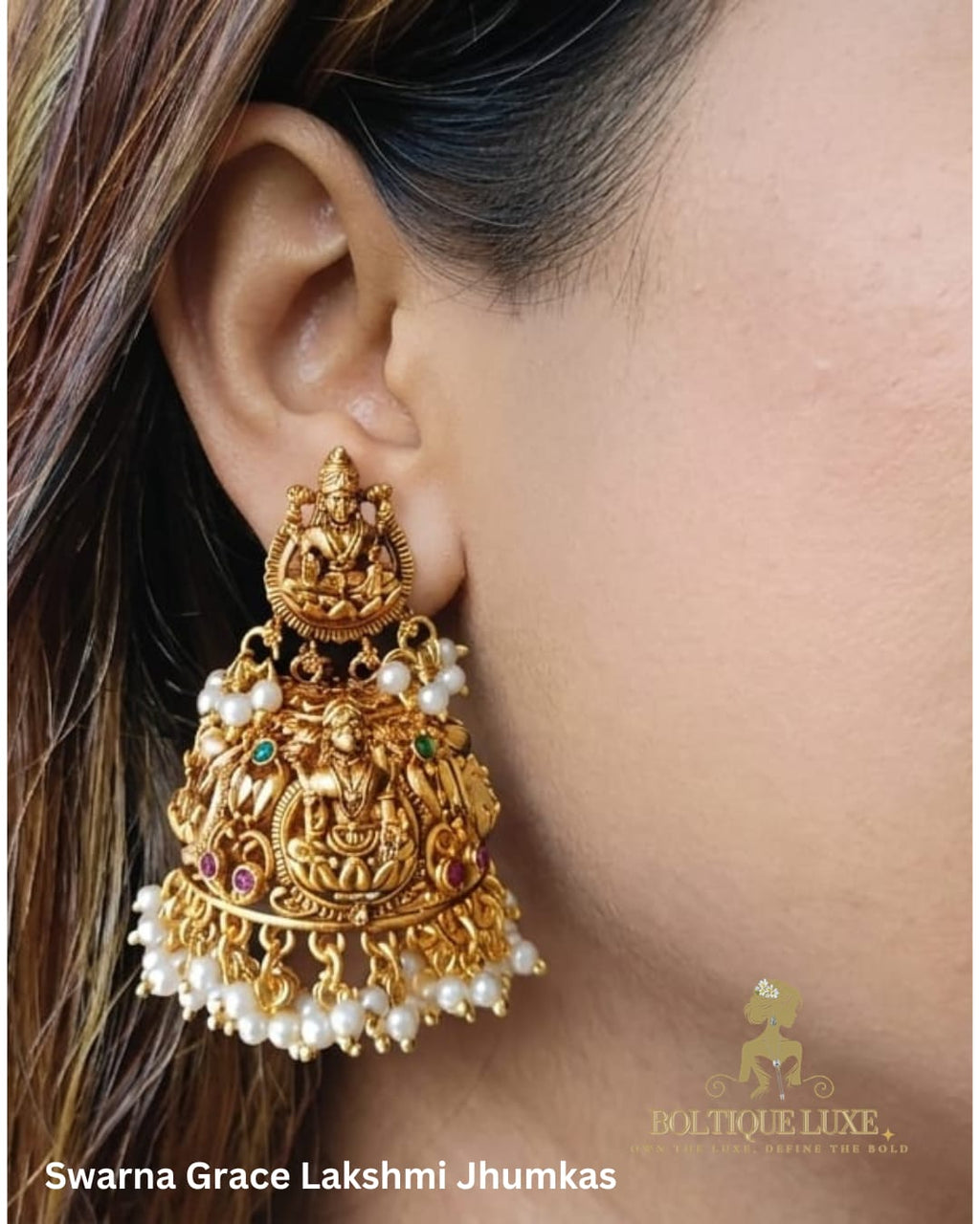 Swarna Grace Lakshmi Jhumkas
