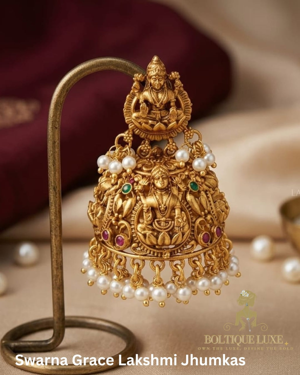 Swarna Grace Lakshmi Jhumkas