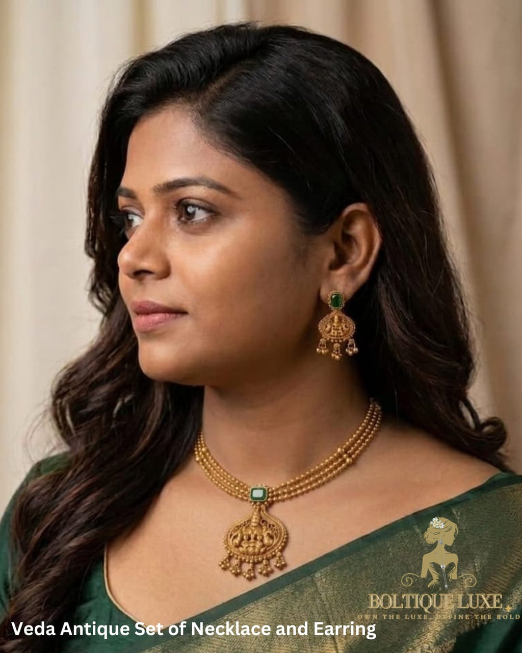 Veda Antique Set of Necklace and Earring