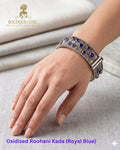 Oxidised Roohani Kada ( Royal Blue)