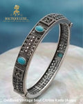 Oxidised Vintage Soul Citrine Kada (Auqa)