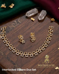 Interlocked Square Duo Jewellery Set