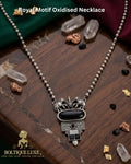 Royal Motif ( Black ) Oxidised Necklace