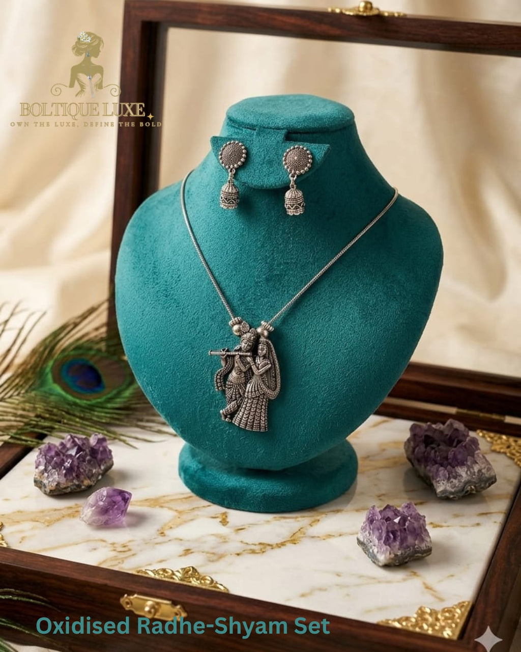 Oxidised Radhe-Shyam Set