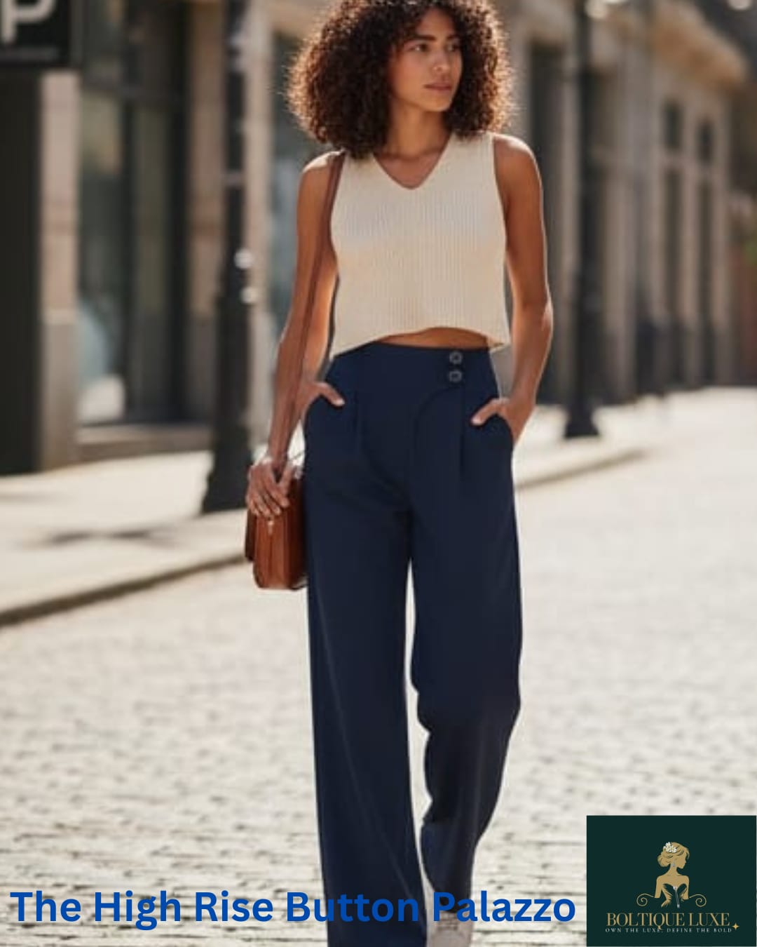 THE HIGH-RISE BUTTON PALAZZO