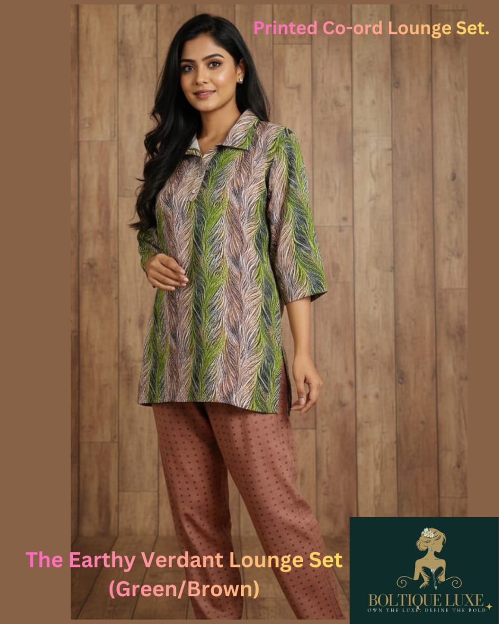 Printed Coord Lounge Set.