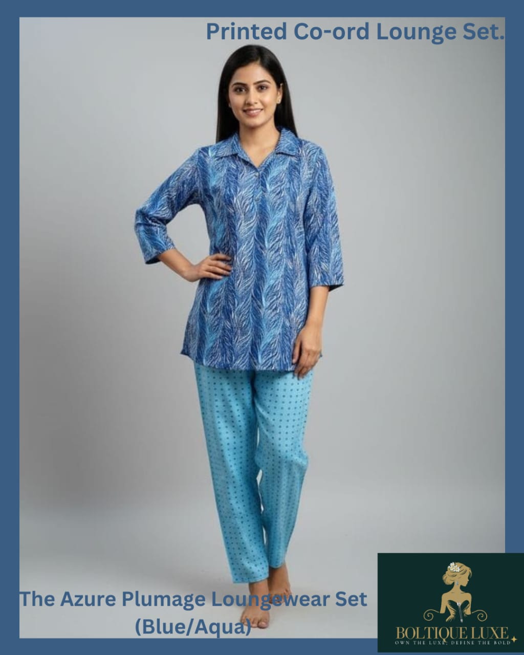 Printed Coord Lounge Set.