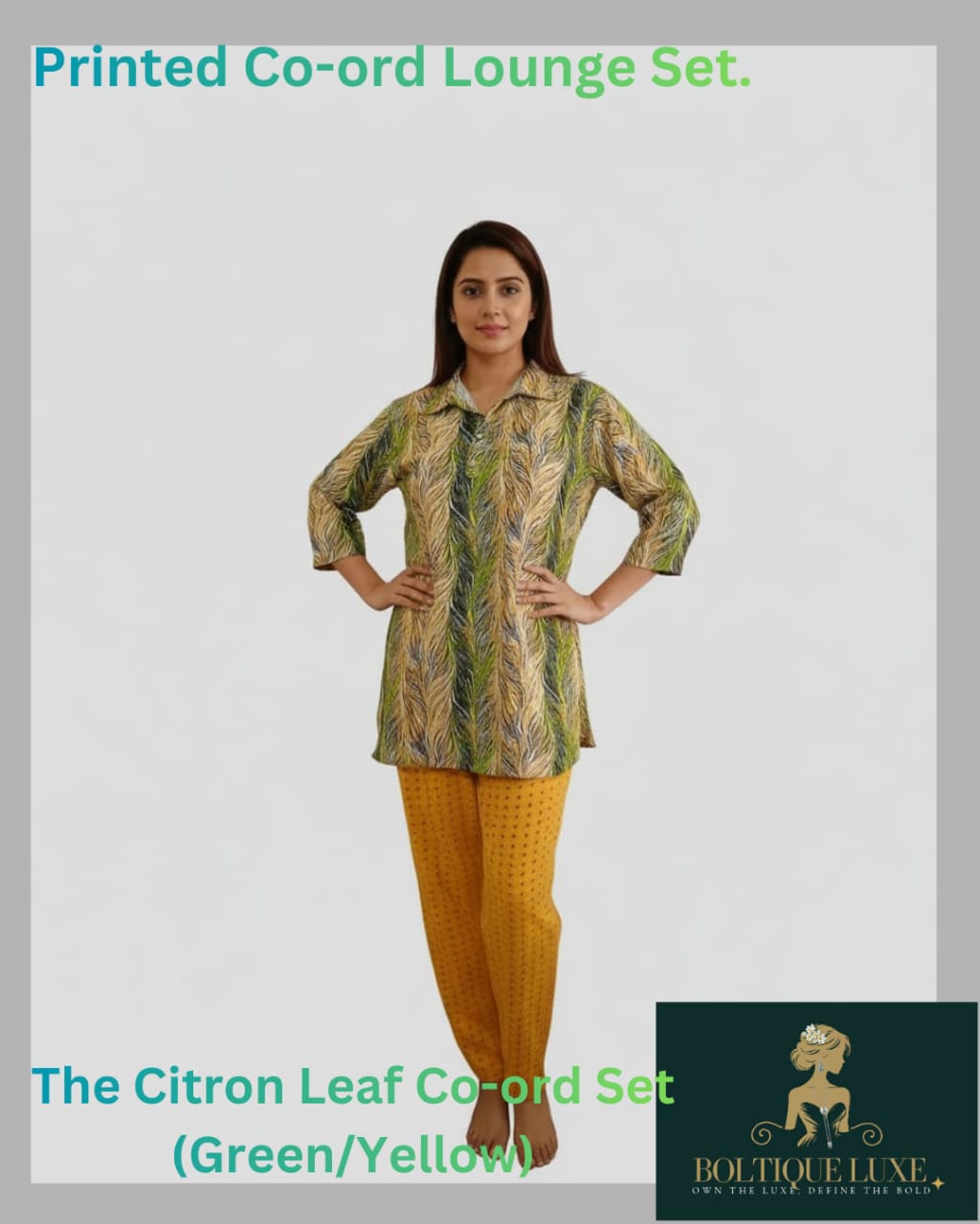 Printed Coord Lounge Set.