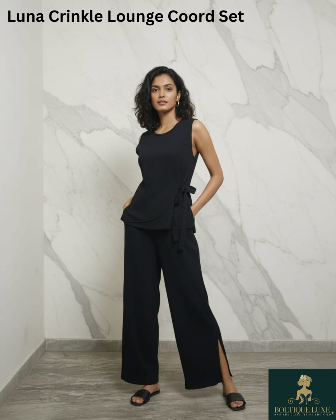 Luna Crinkle Lounge Coord Set