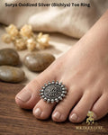 Surya Oxidized Silver (Bichiya) Toe Ring